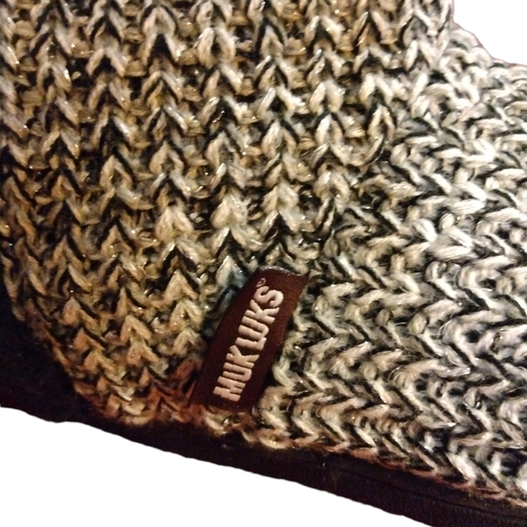 Women's Muk Luks Cheyenne Slipper Shoe Gray & Black Indoor/Outdoor Sz.9-10 - Picture 6 of 10